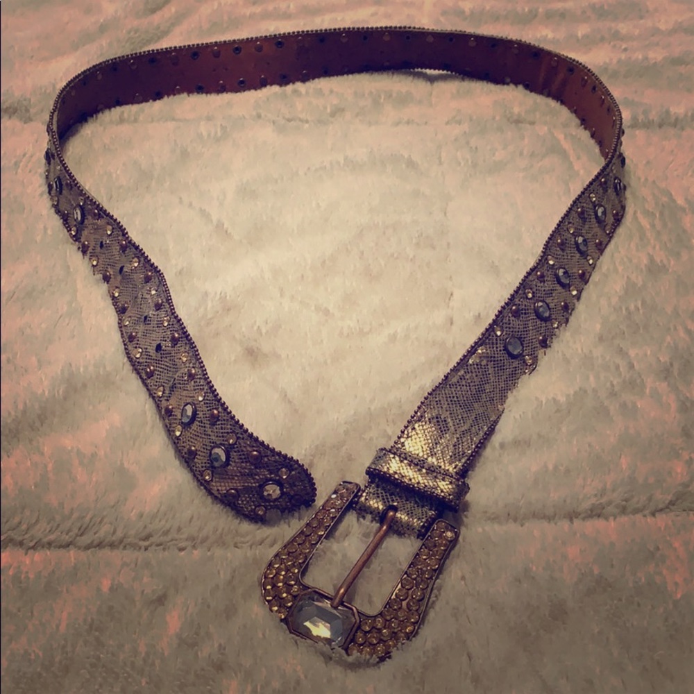 Gold rhinestone belt
